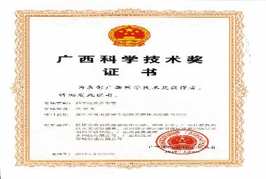 广西科学技术奖证书
